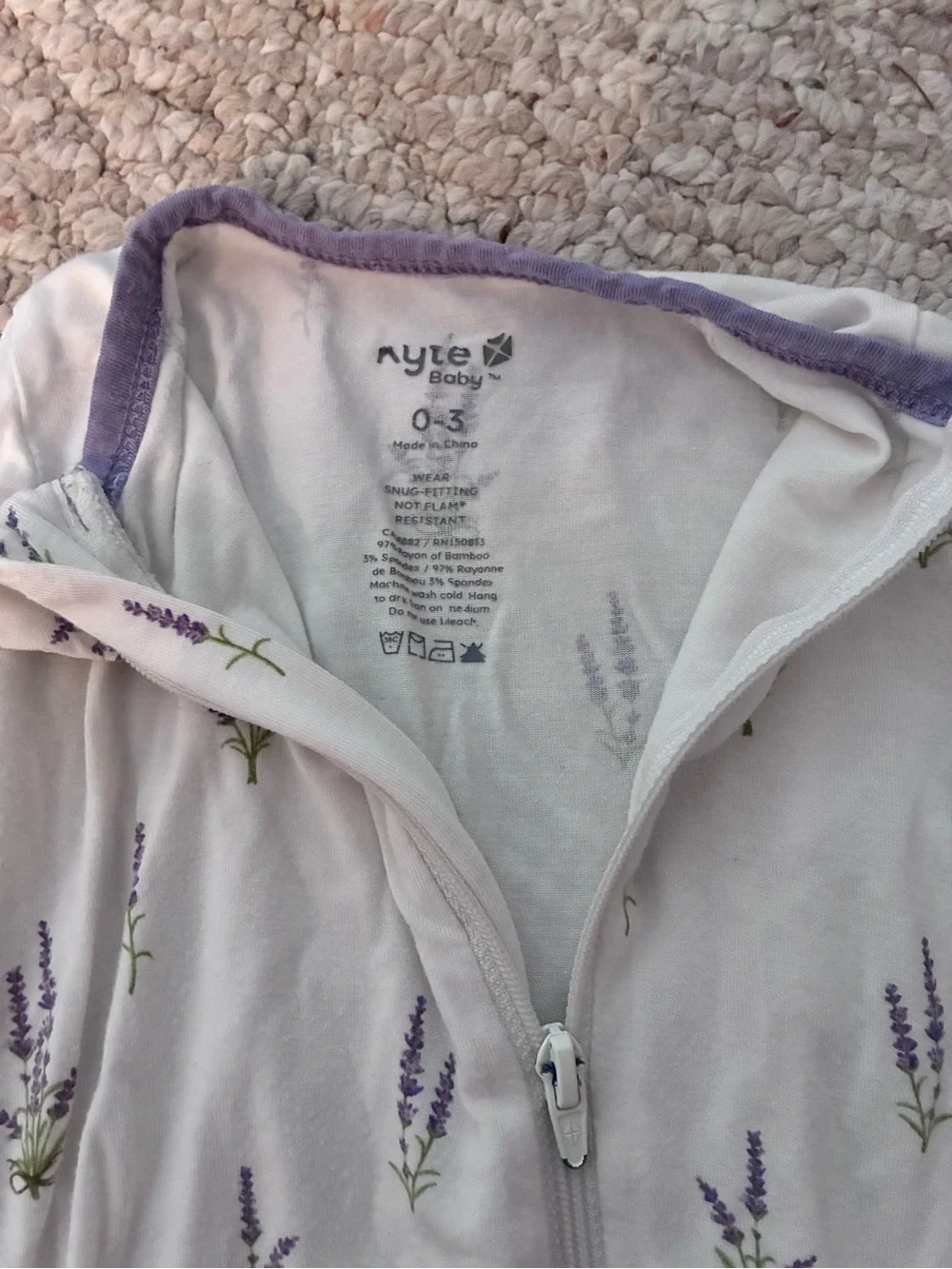 Kyte baby zip up footie pajamas